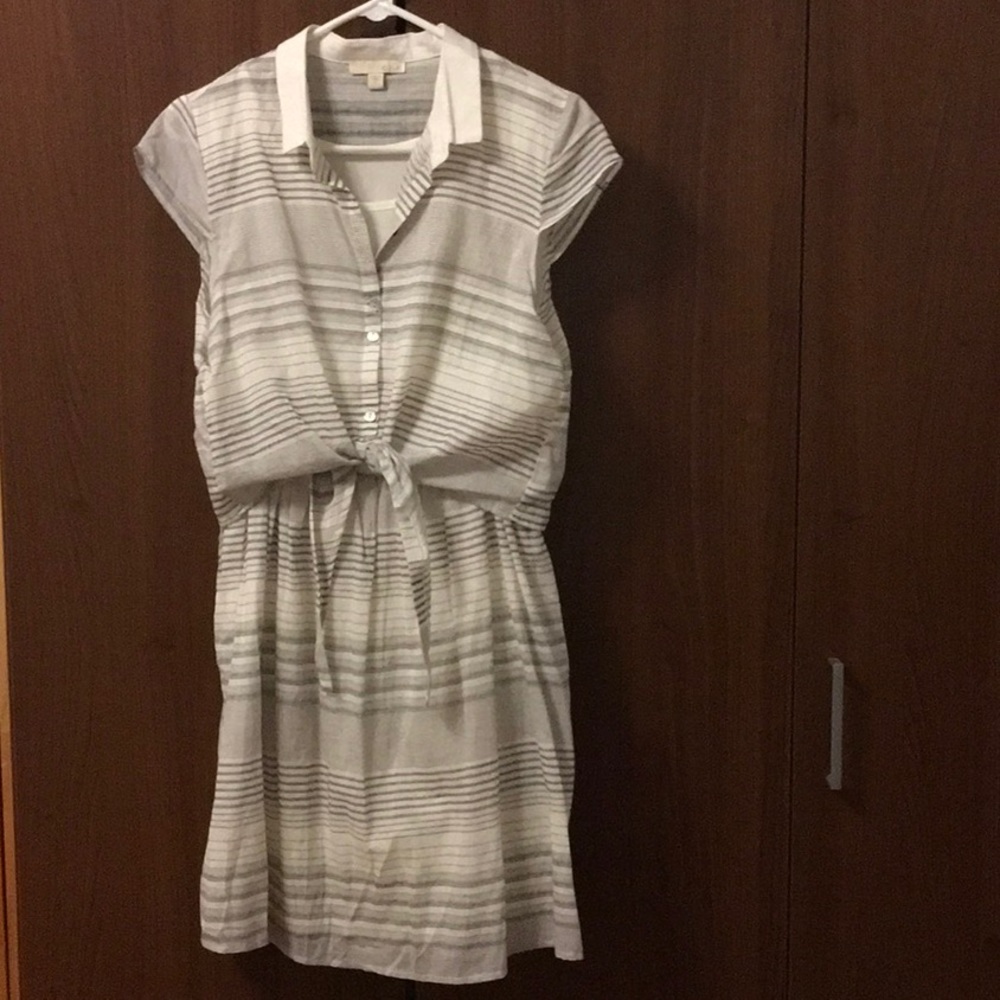 A.N.S | white striped dress